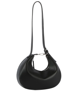 Fashion Convertible Hobo Shoulder Bag GLE-0139 BLACK